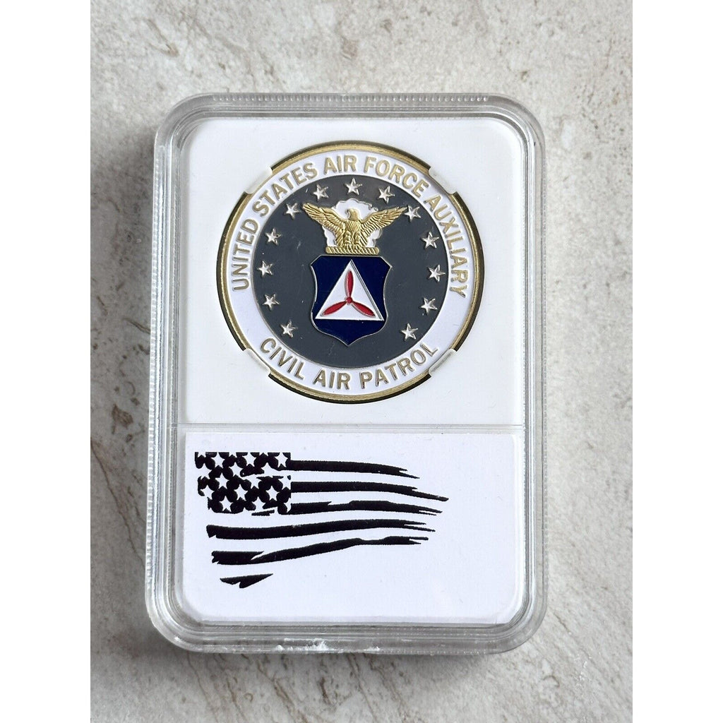 U S AIR FORCE AUXILIARY CIVIL AIR PATROL CAP-USAF USA Challenge Coin