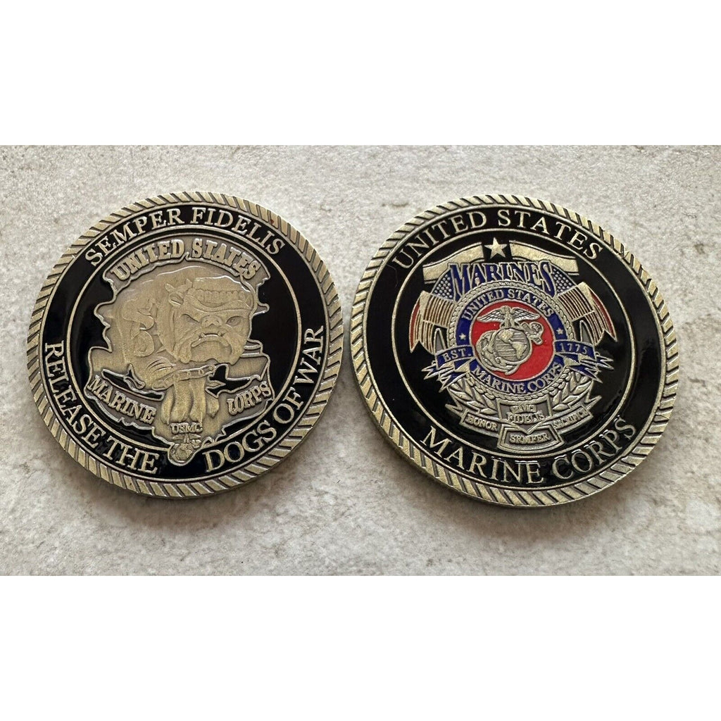 Marine Corps Mad Dog Copper Challenge Coin USMC Semper Fidelis,