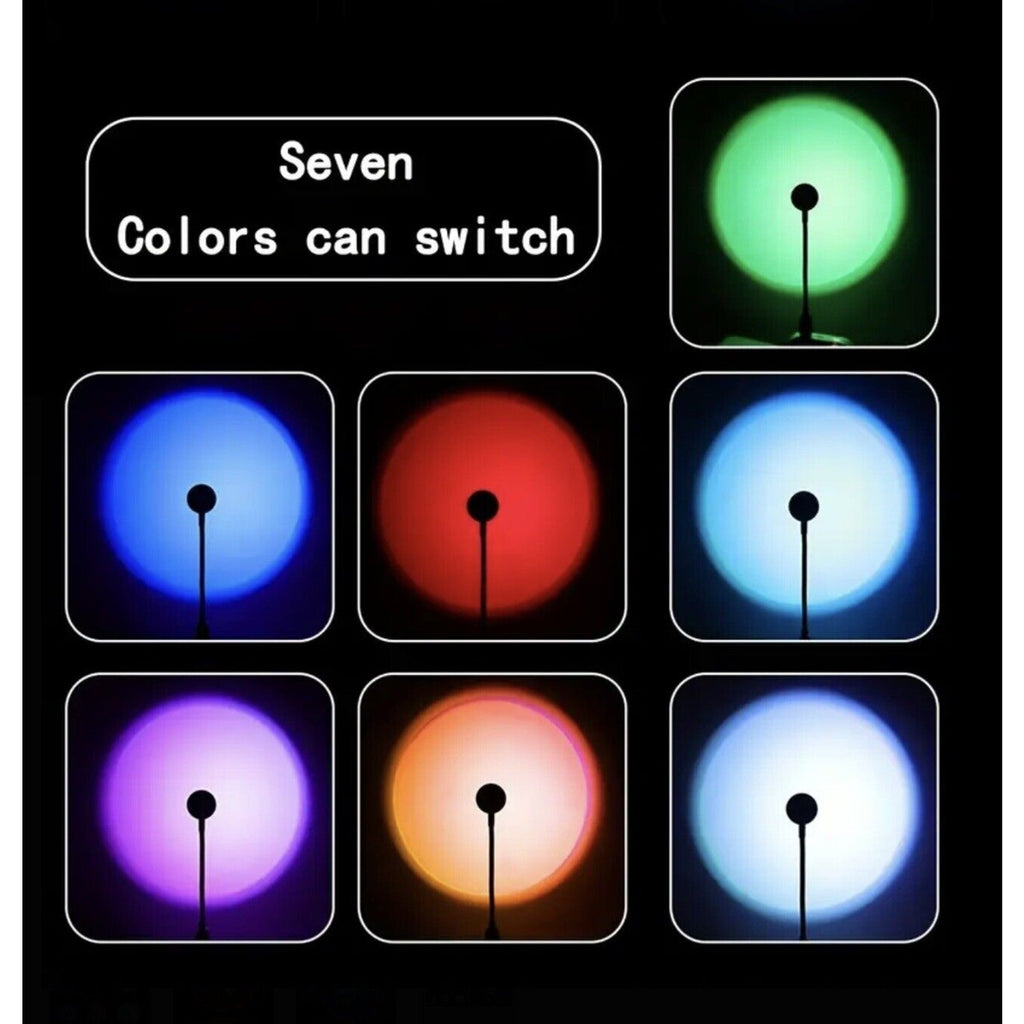 Sunset Projection Lamp Night Light LED Rainbow Sun Lamp Romantic Projector Lamp