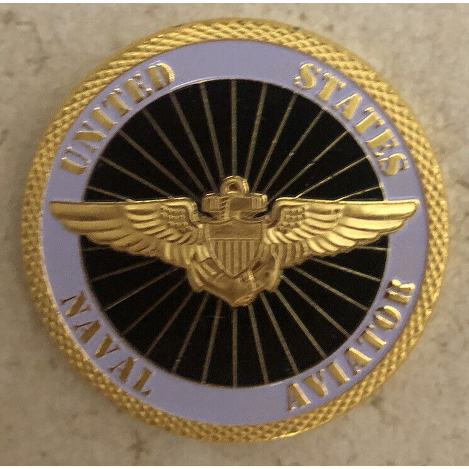 USN NAVAL AVIATOR GOLD WINGS PILOT TOP GUN AVIATION Challenge Coin USN