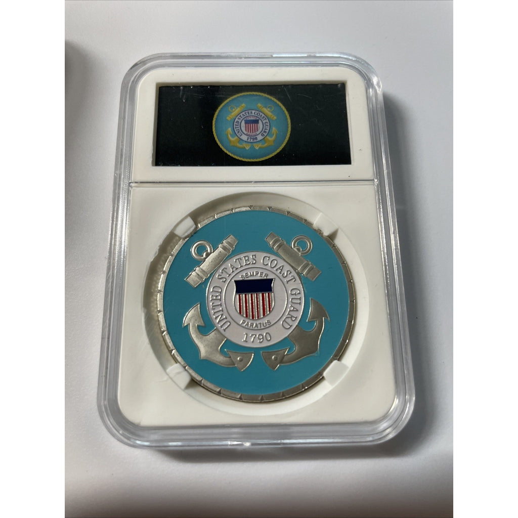 * US Coast Guard Challenge Coin Death Smiles at Eberyone-The CG Smiles Back Coin