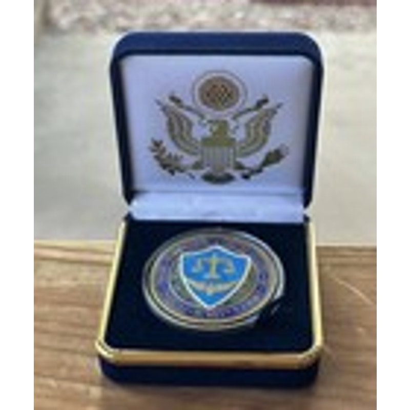 Department of Energy (DOE) Challenge Coin With Blue Velvet Case. Fast Shipping!