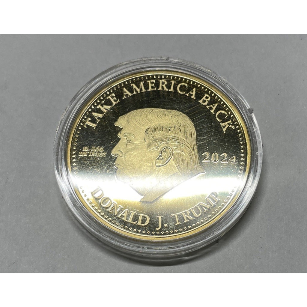 24k Gold Coin Donald Trump With Retirement Award