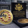CITY OF EL PASO TEXAS PD POLICE DEPARTMENT CHALLENGE COIN w/ Retirement Award