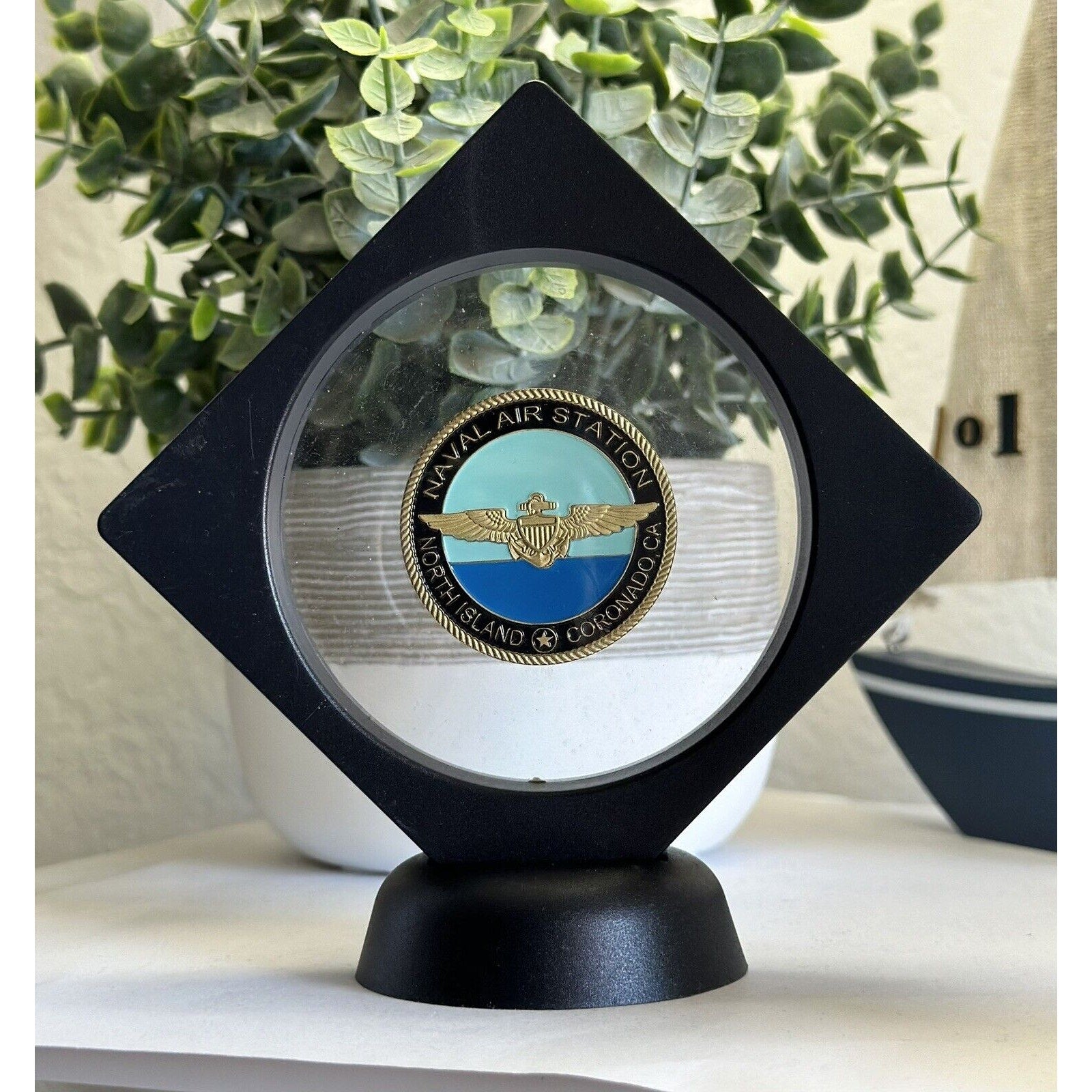 NAVAL BASE CORONADO (NBC) NORTH ISLAND CA CHALLENGE COIN With 3D Display Case