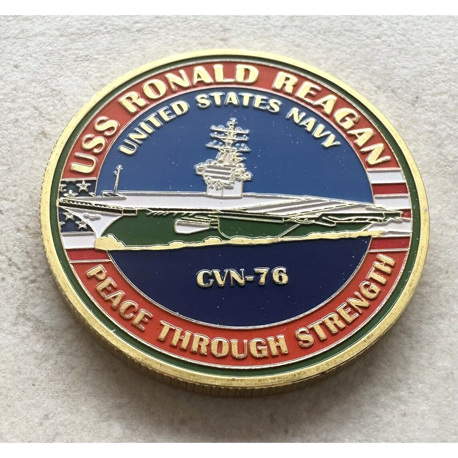 US NAVY - USS RONALD REAGAN - CVN-76 Aircraft Carrier With 3D Display Case