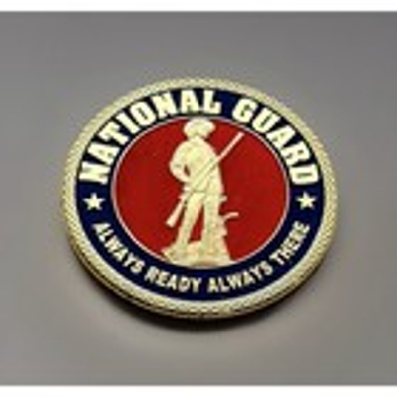 NATIONAL GUARD US Army *Always There Always Ready Challenge Coin Keychain