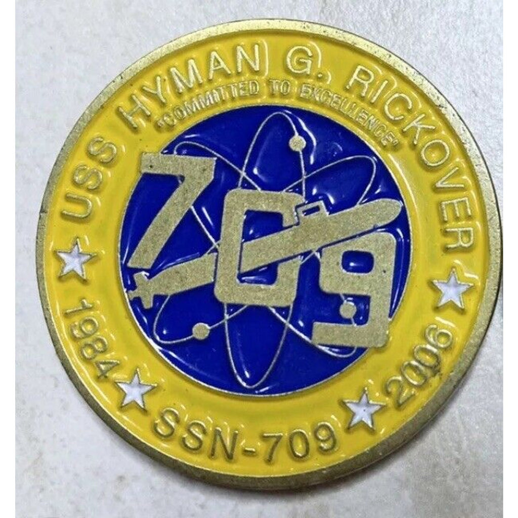 USS Hyman G Rickover SSN 709 Submarine Challenge Coin USN