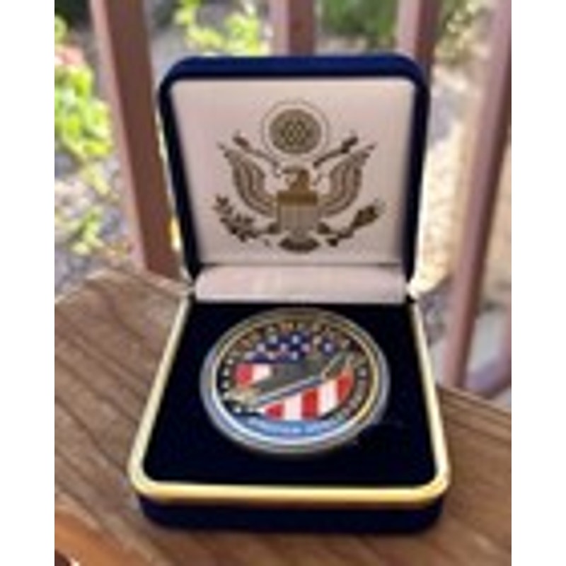 Department of Energy (DOE) Challenge Coin With Blue Velvet Case. Fast Shipping!