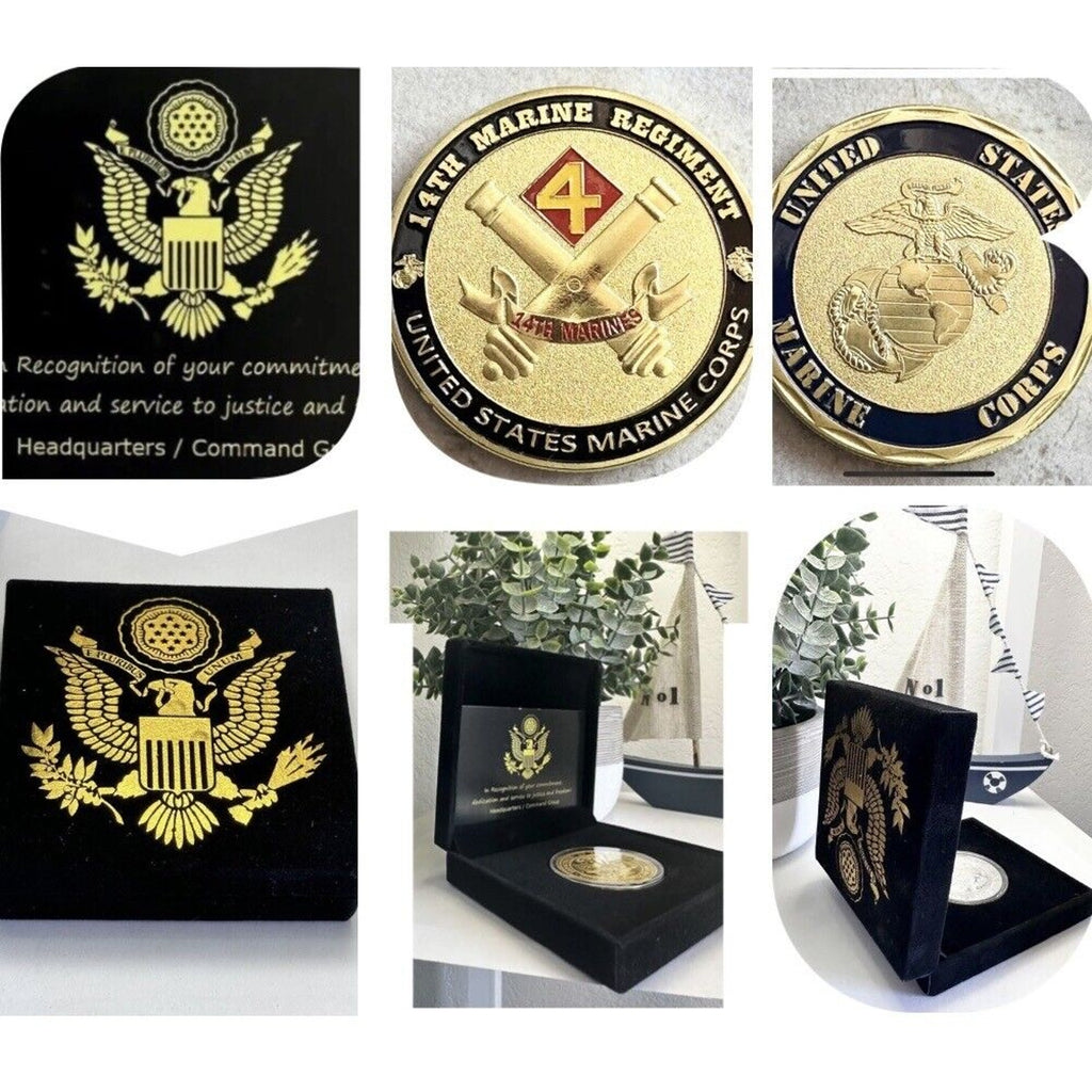 US MARINE CORPS - 14th MARINE REGIMENT Challenge Coin USMC