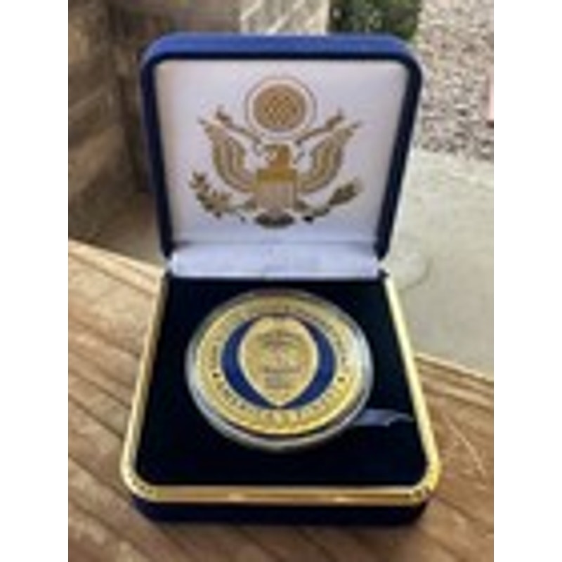 Department of Energy (DOE) Challenge Coin With Blue Velvet Case. Fast Shipping!