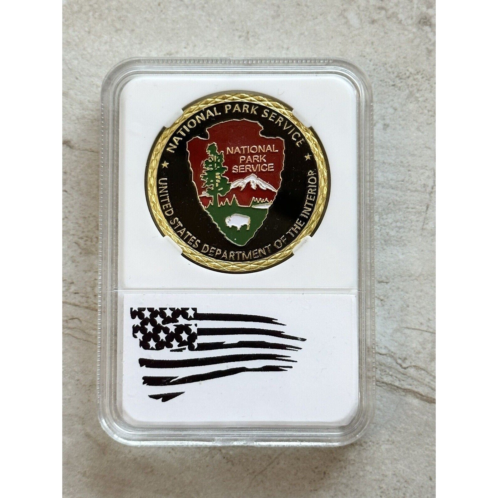 United States National Park Service Challenge Coin w/ Nice Case. US Seller
