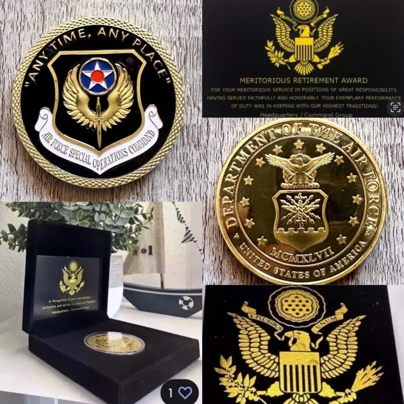 AIR FORCE SPECIAL OPERATIONS COMMAND USAF- SOC Challenge Coin