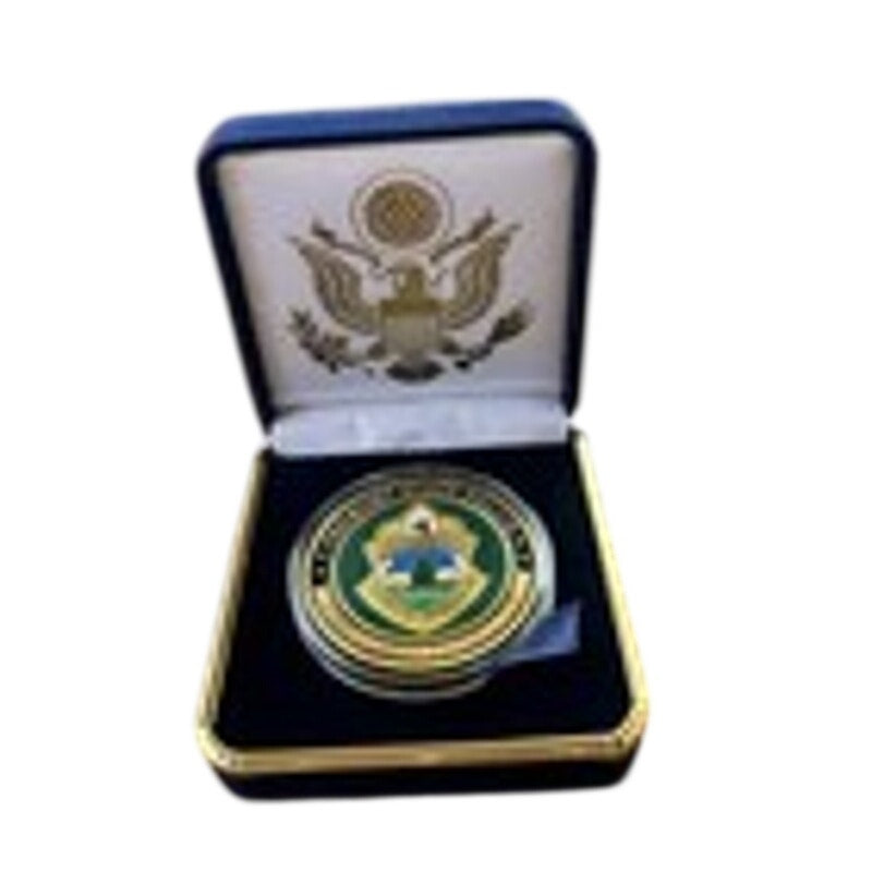 Department of Energy (DOE) Challenge Coin With Blue Velvet Case. Fast Shipping!