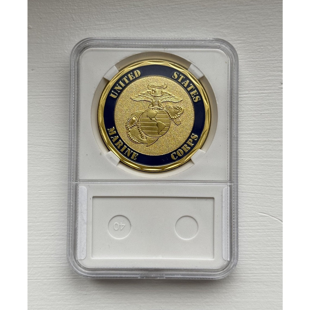 US MARINE CORPS 6th MARINE REGIMENT Challenge Coin With Case OFFICIAL LIC 23125