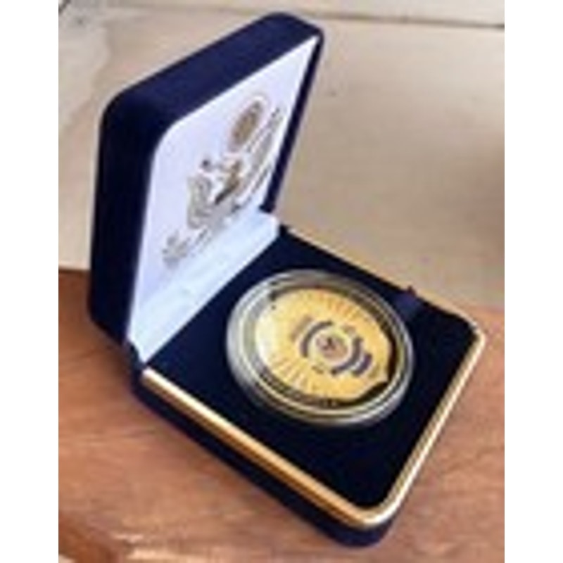 Department of Energy (DOE) Challenge Coin With Blue Velvet Case. Fast Shipping!