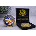 U S NAVY F/A 18 HORNET Challenge Coin with special velvet w/ Retirement Award