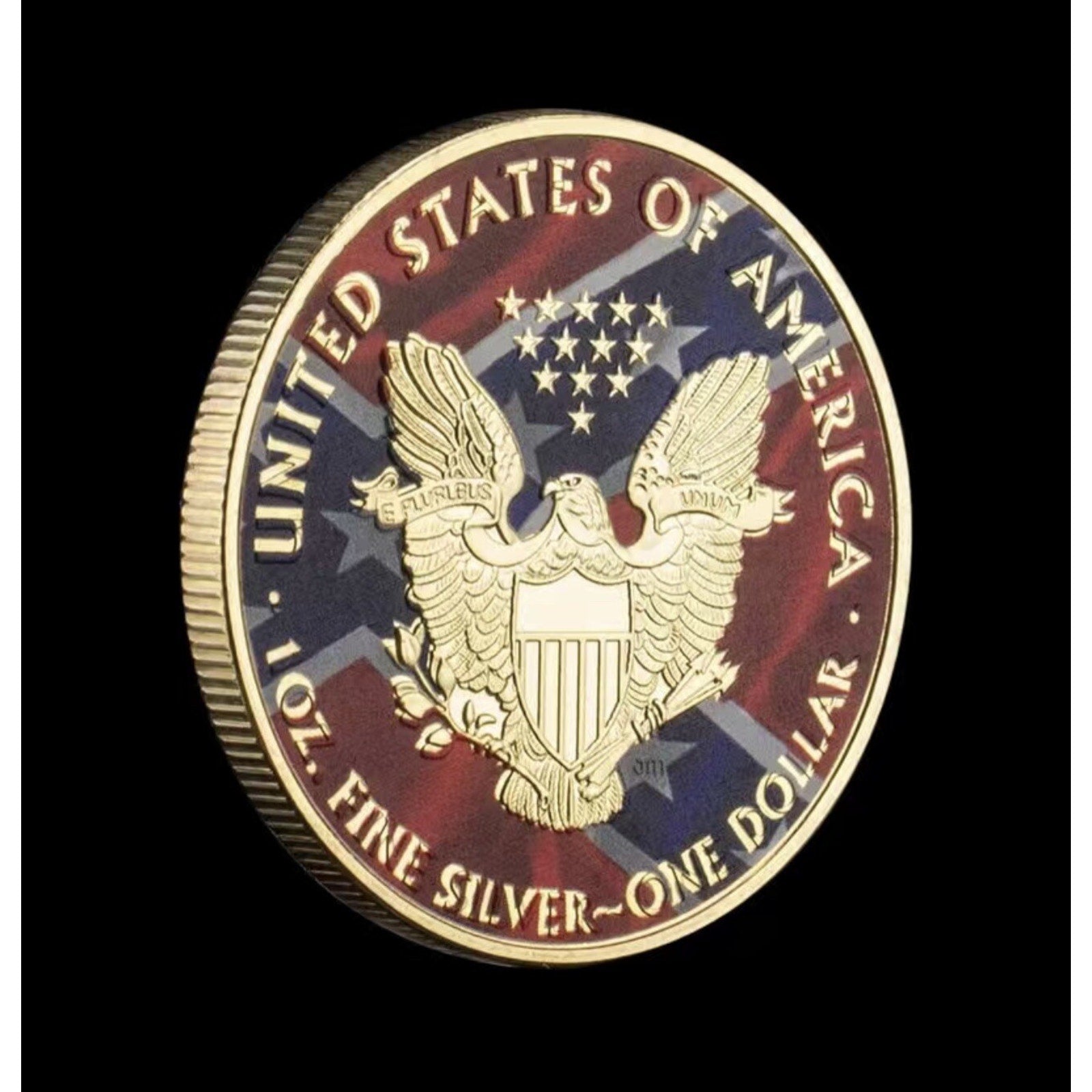 Statue Of Liberty Walking Golden Coin, Souvenir Coin, w/ Retirement Award