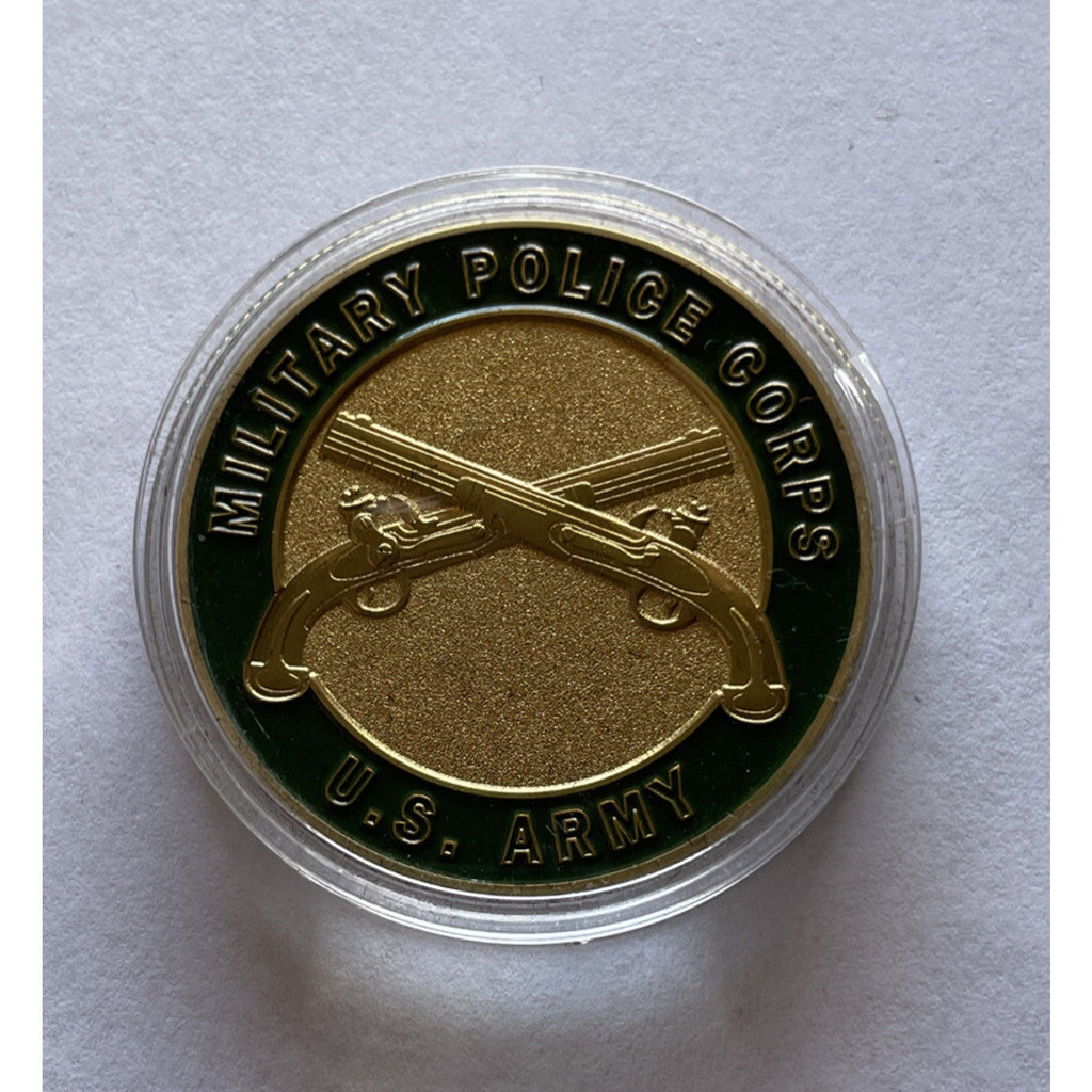 MILITARY POLICE Officer - U.S Army Coin With Retirement Award