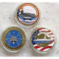 3 Pcs US NAVY USS Dwight D. Eisenhower 69, CVN-70, CVN-71 Challenge Coin