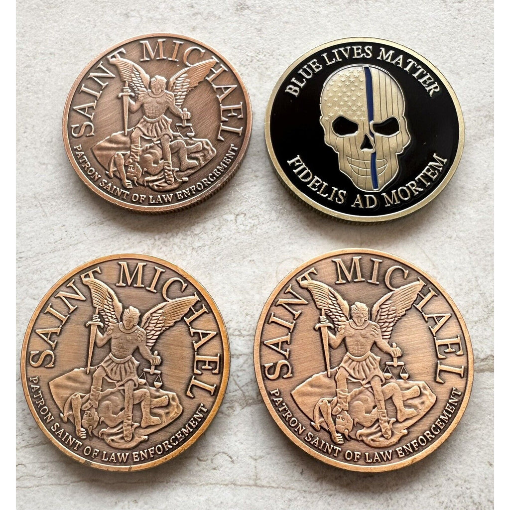 Lot Of 4 Police challenge coin. New. Fast Shipping