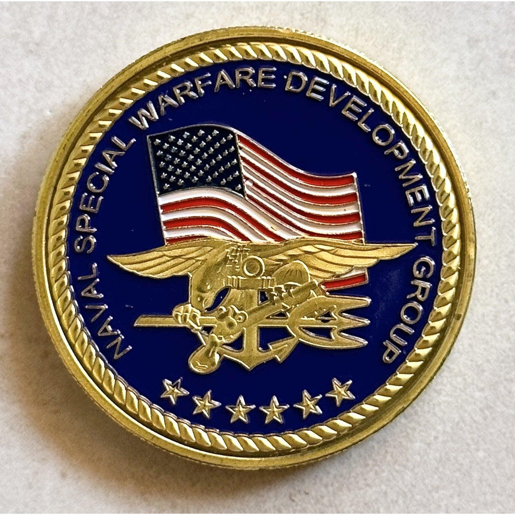 US NAVY SEAL WARFARE GROUP American Flag With Velvet Case w/ Retirement Award