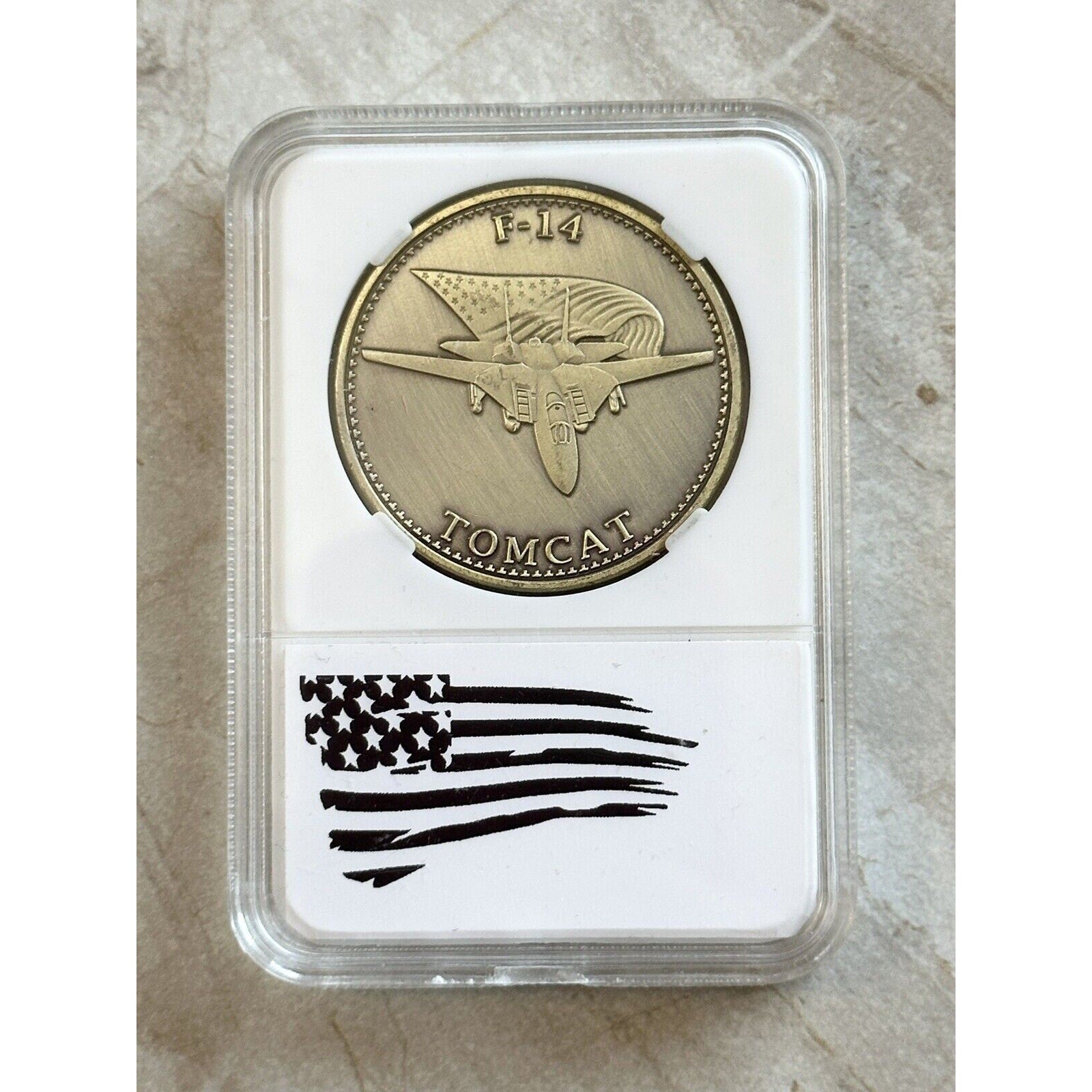 F-14 Tomcat Challenge Coin United States Navy TOP GUN aircraft