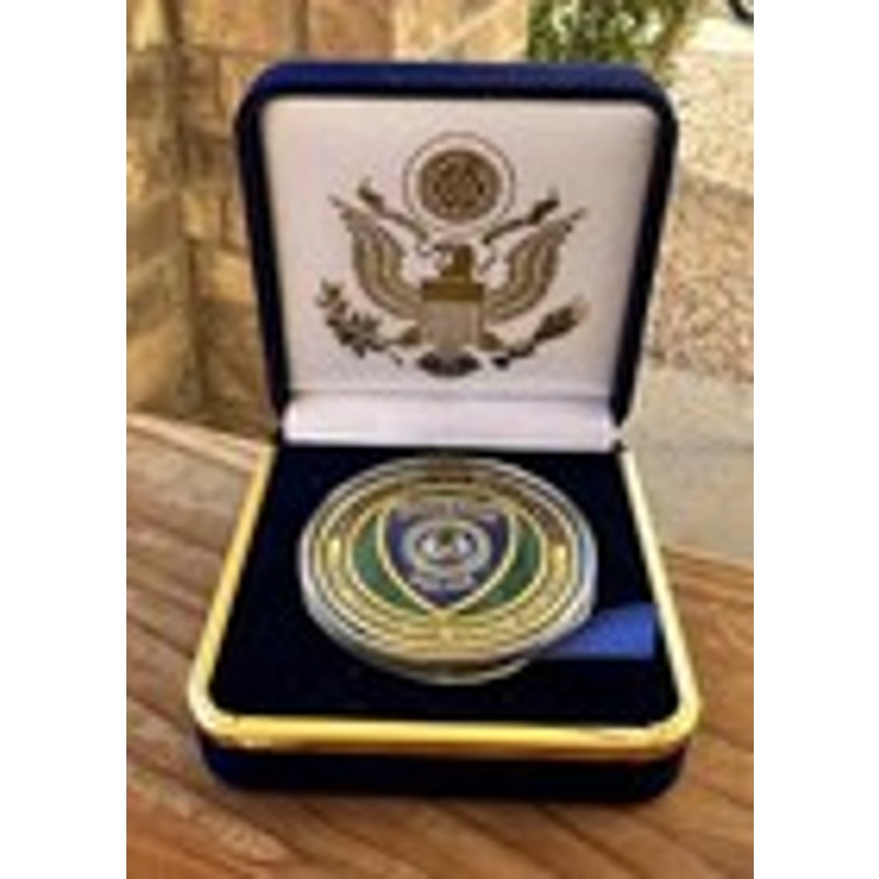 Department of Energy (DOE) Challenge Coin With Blue Velvet Case. Fast Shipping!