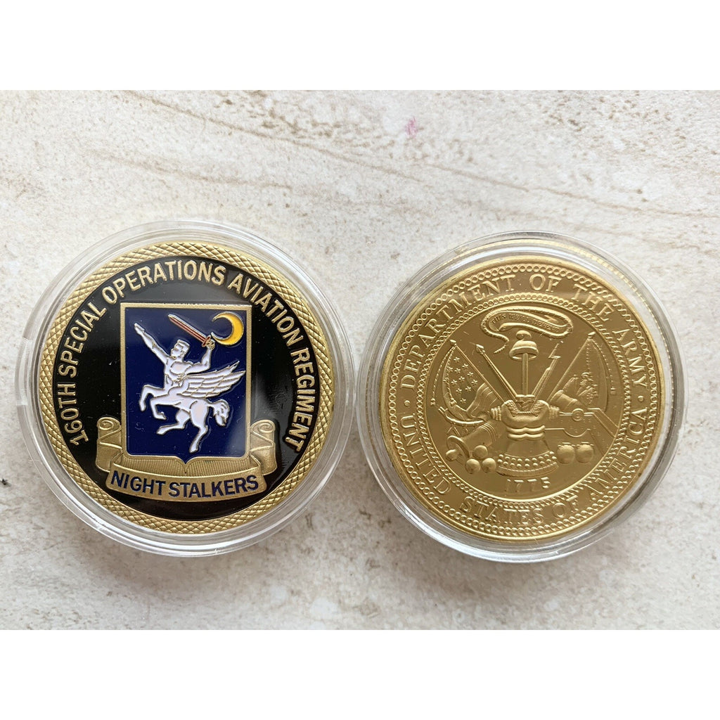 US ARMY 160th SPECIAL OPS AVIATION REGIMENT "NIGHT "Coin With Retirement Award