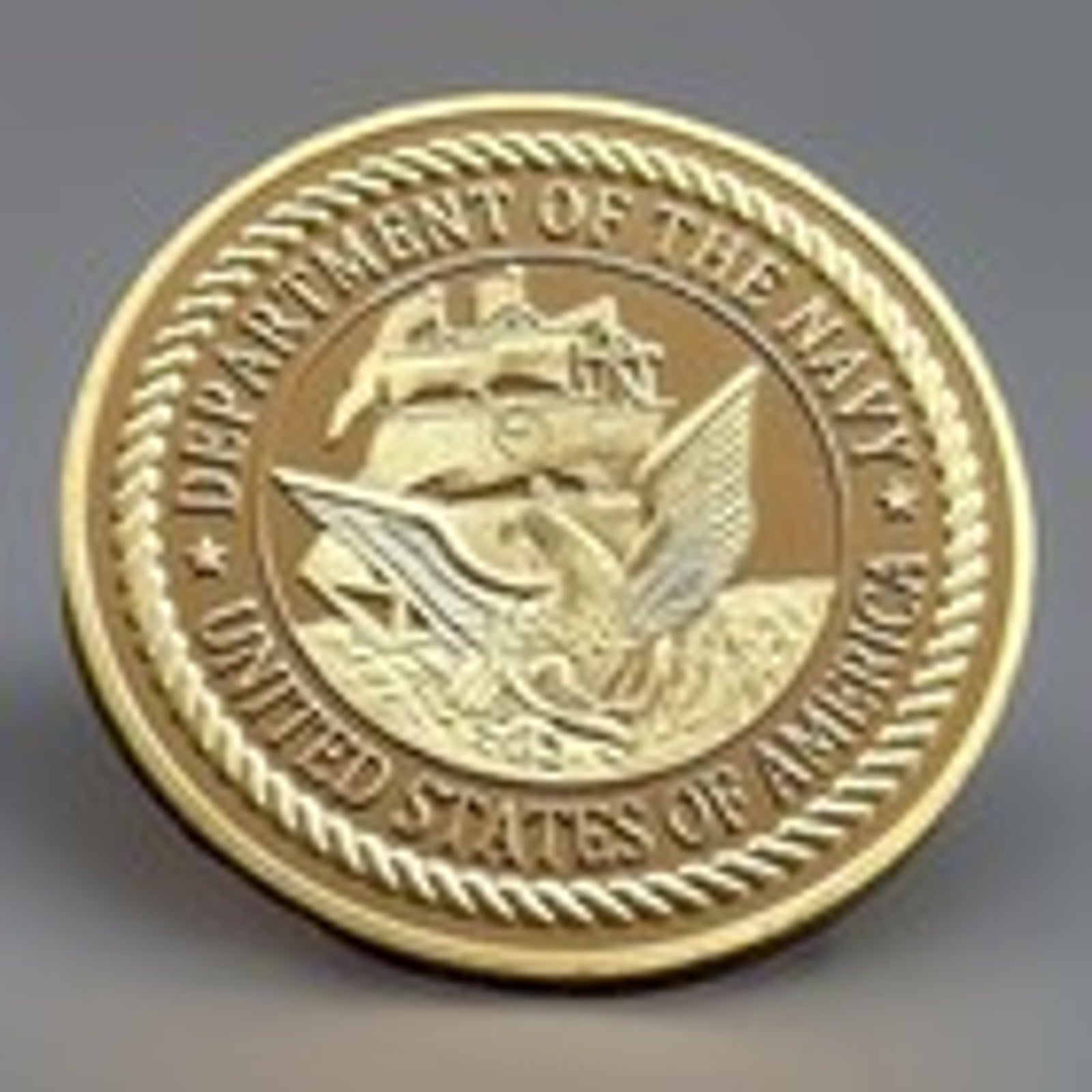 Copied - USN - US NAVY - USS CORAL SEA CV-43 Challenge Coin With Blue Velvet Case