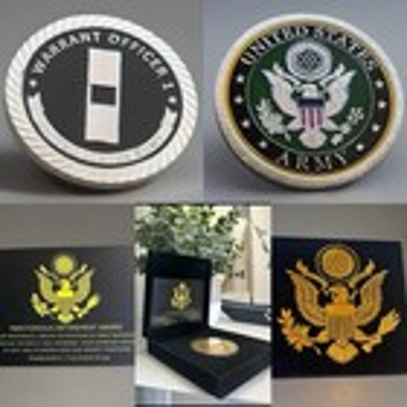 US ARMY CHIEF WARRANT OFFICER 4 Challenge Coin W/ Velvet Case Retirement Award