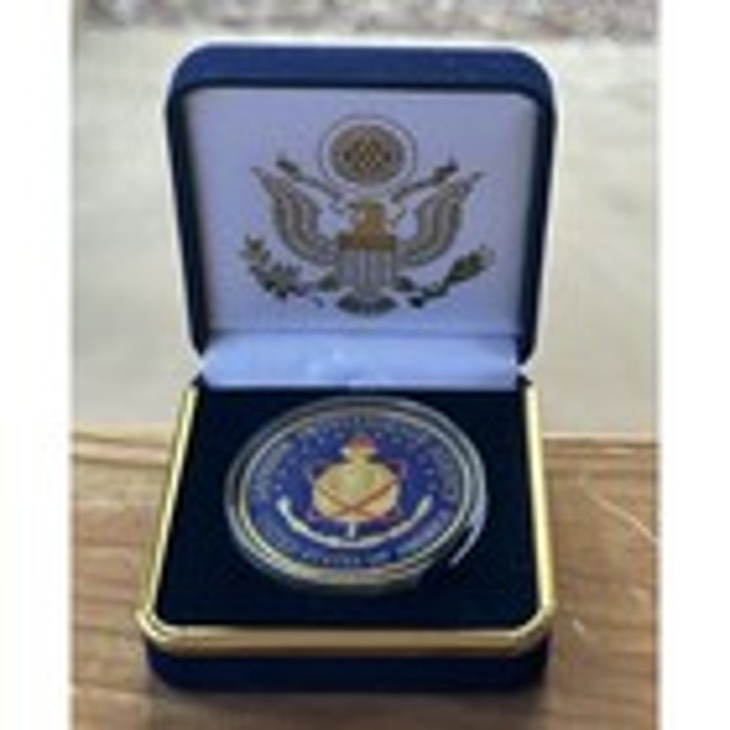 Department of Energy (DOE) Challenge Coin With Blue Velvet Case. Fast Shipping!