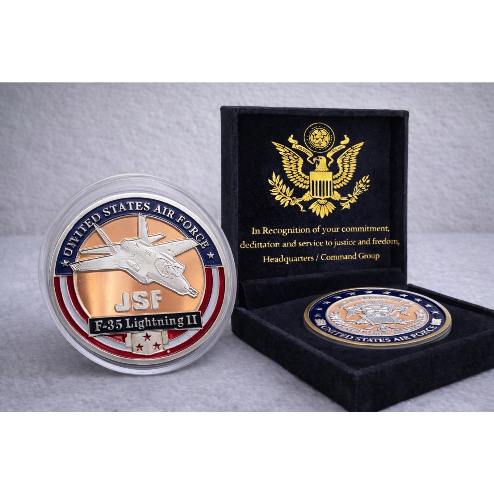 F-35 Lightning JSF USAF Air Force Navy Coin F-4 F-14 F-15 F-16 Archivemen Arward