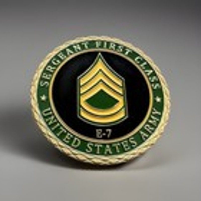 UNITED STATES ARMY E-7 SFC SERGEANT FIRST CLASS CHALLENGE COIN KEYCHAIN