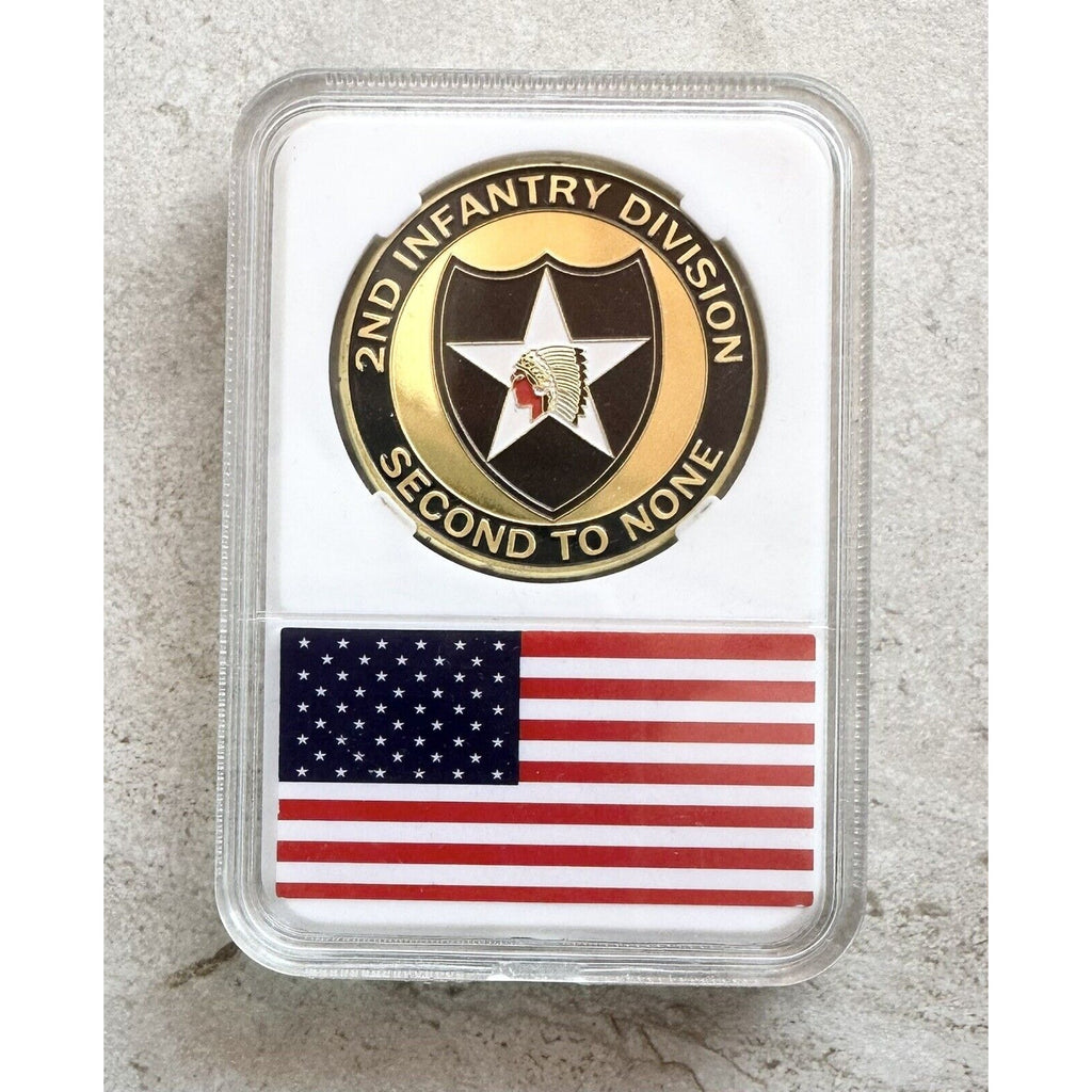 US Army Second 2nd Infantry Division Challenge Coin Combat Airborne