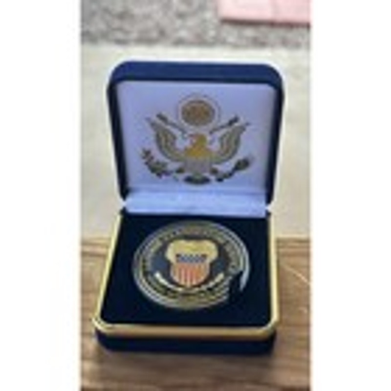 Department of Energy (DOE) Challenge Coin With Blue Velvet Case. Fast Shipping!