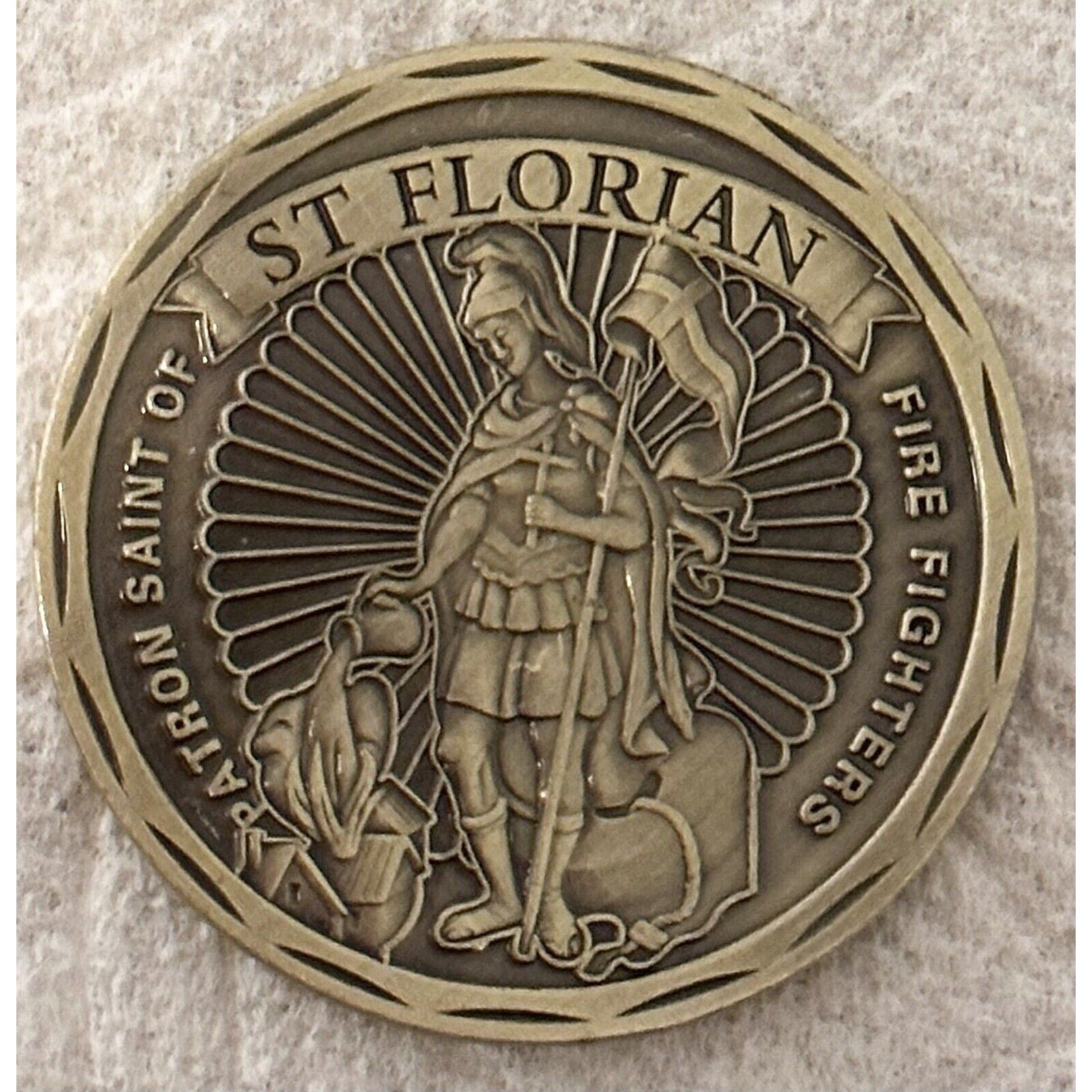 Patron Stain Of St Florian Fire Fighters Challenge Coin St Florian Local USA