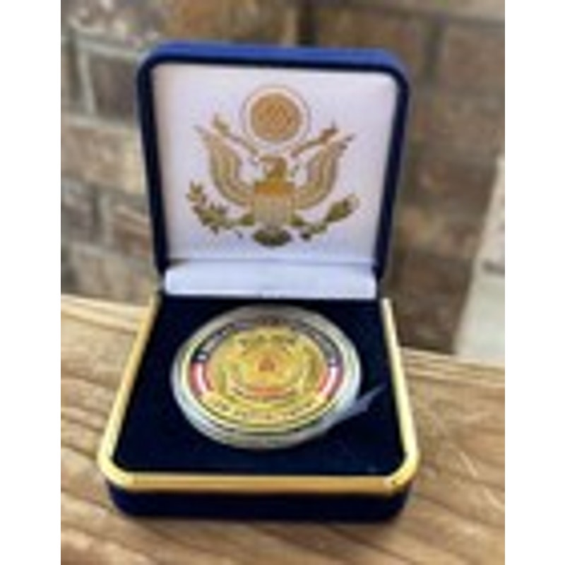 Department of Energy (DOE) Challenge Coin With Blue Velvet Case. Fast Shipping!