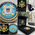 United States Coast Guard Veteran USCG Coin With Retirement Award