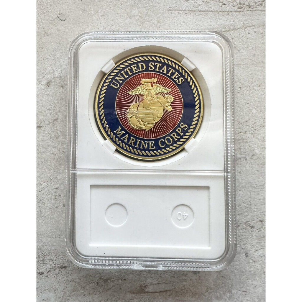 USMC MARINE CORPS CID CRIMINAL INVESTIGATION DIVISION Challenge Coin With Case