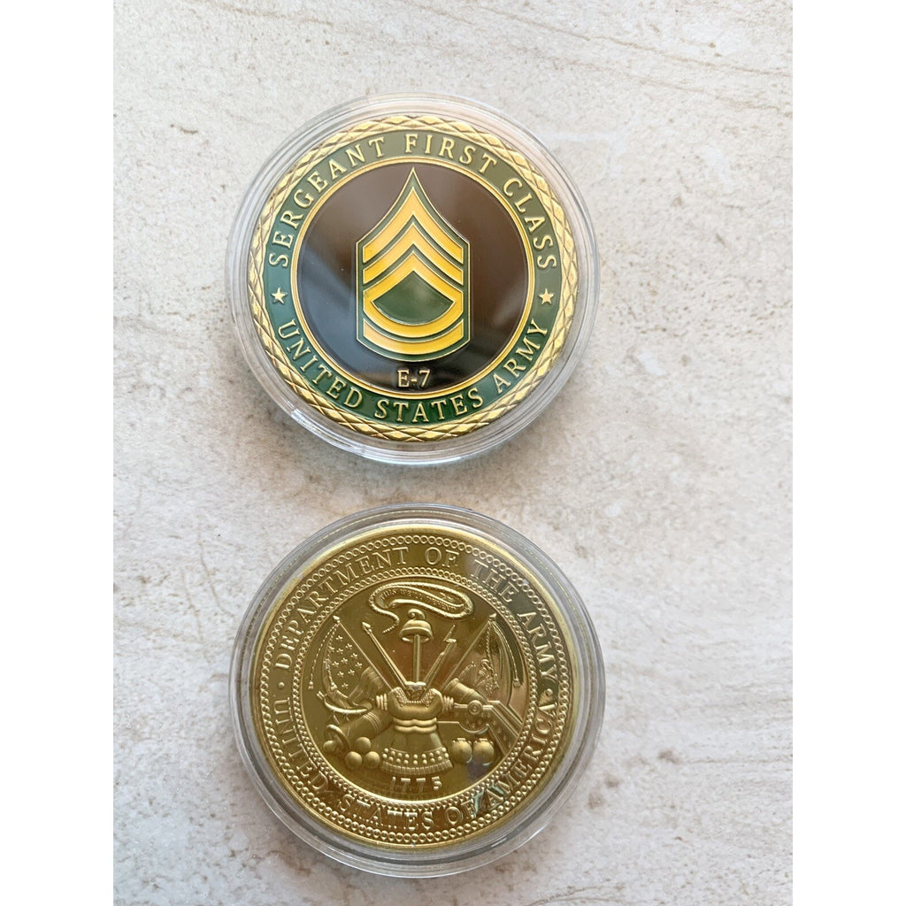 2 PCS UNITED STATES ARMY E-7 SFC SERGEANT FIRST CLASS w/ Achievement Award