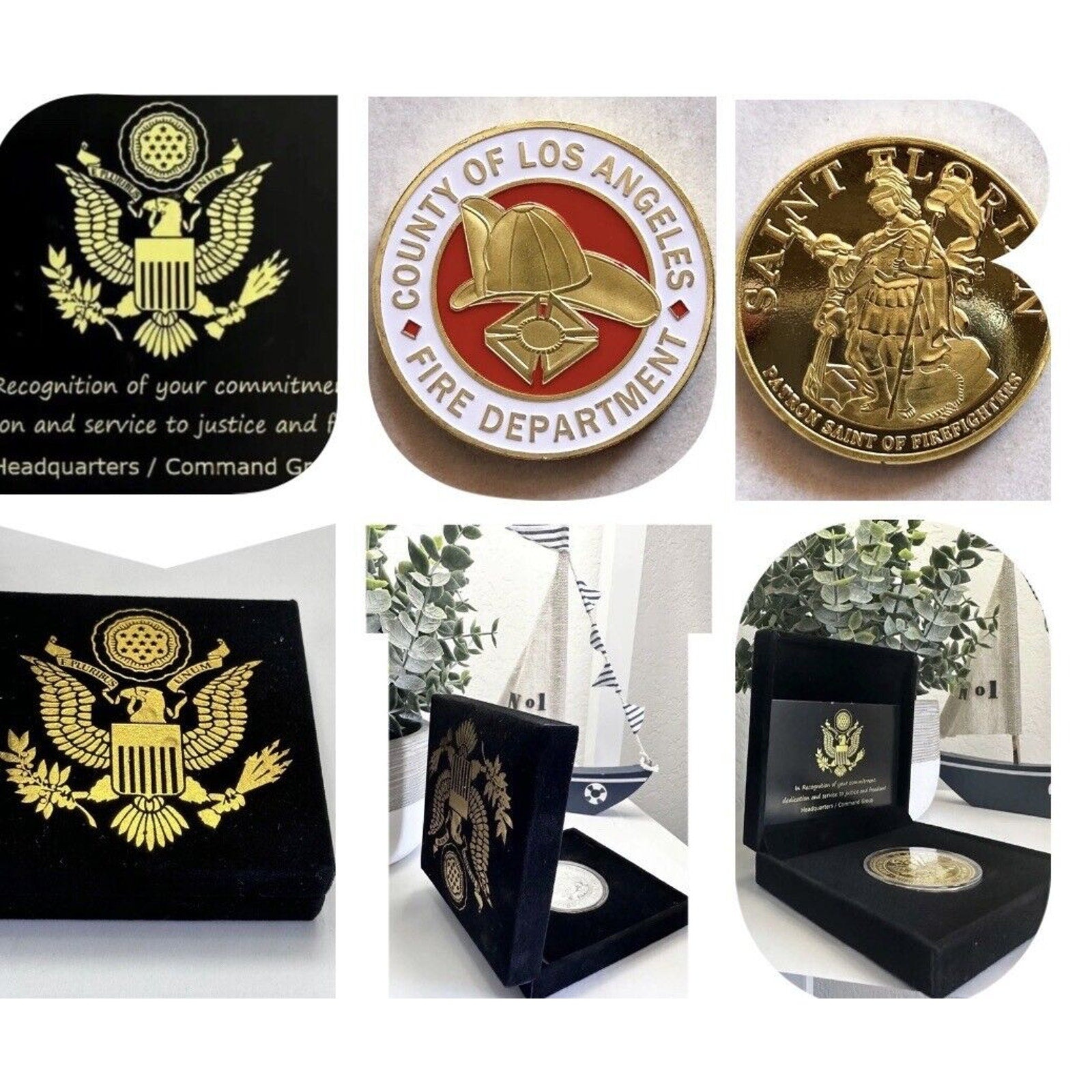 LOS ANGELES COUNTY FIRE DEPT Challenge Coin USA