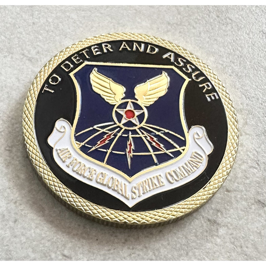 AIR FORCE GLOBAL UNIFIED STRIKE COMMAND Challenge Coin USAF w/ Retirement Award