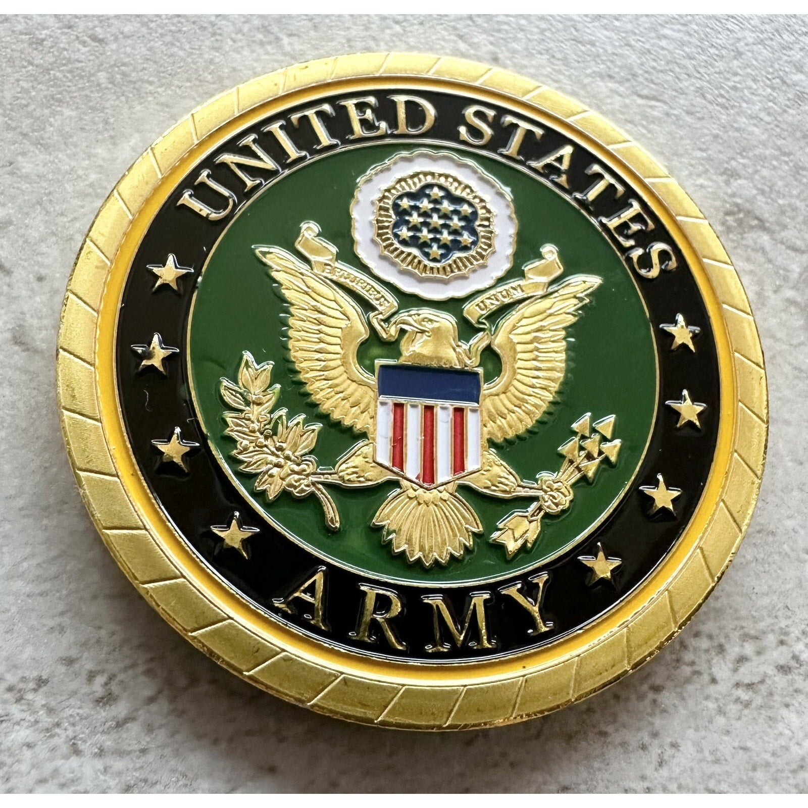 U S ARMY CORPS OF ENGINEERS Challenge Coin w/ Achievement Award