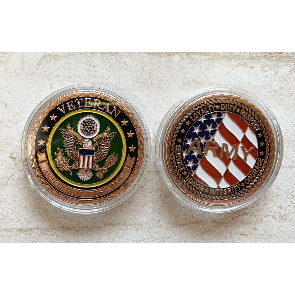 US Army Veteran Challenge Coin USA. Amy