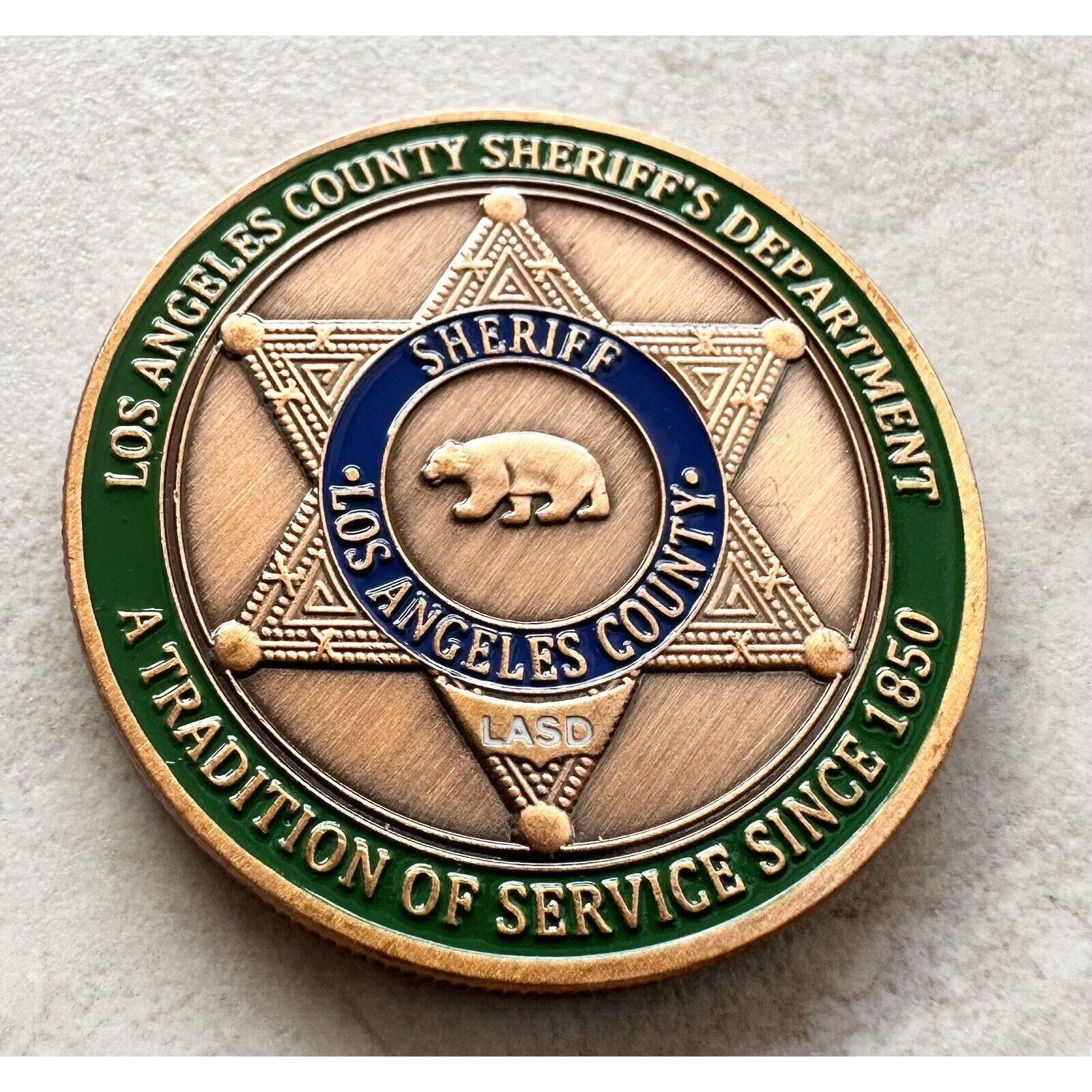 Los Angeles LA county sheriff LACS challenge coin