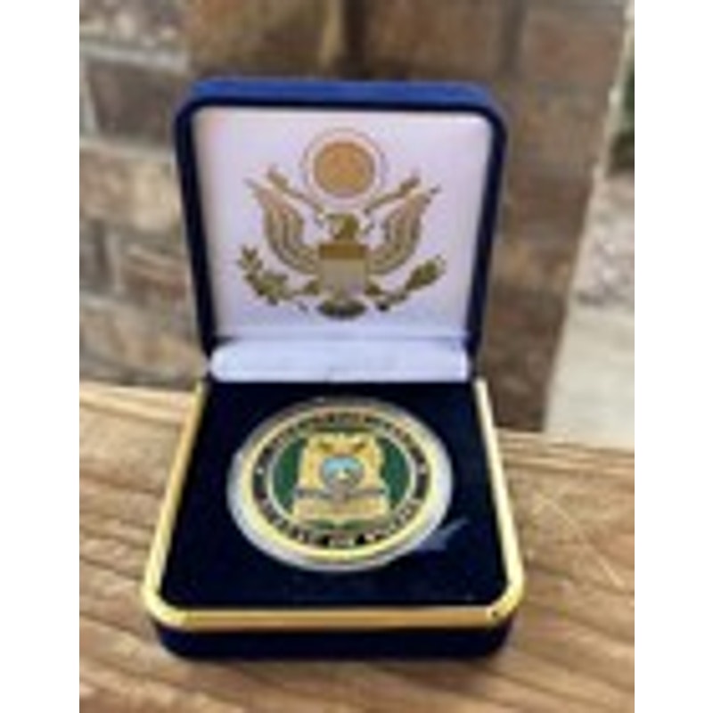 Department of Energy (DOE) Challenge Coin With Blue Velvet Case. Fast Shipping!