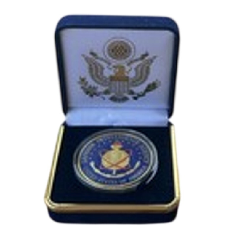Department of Energy (DOE) Challenge Coin With Blue Velvet Case. Fast Shipping!