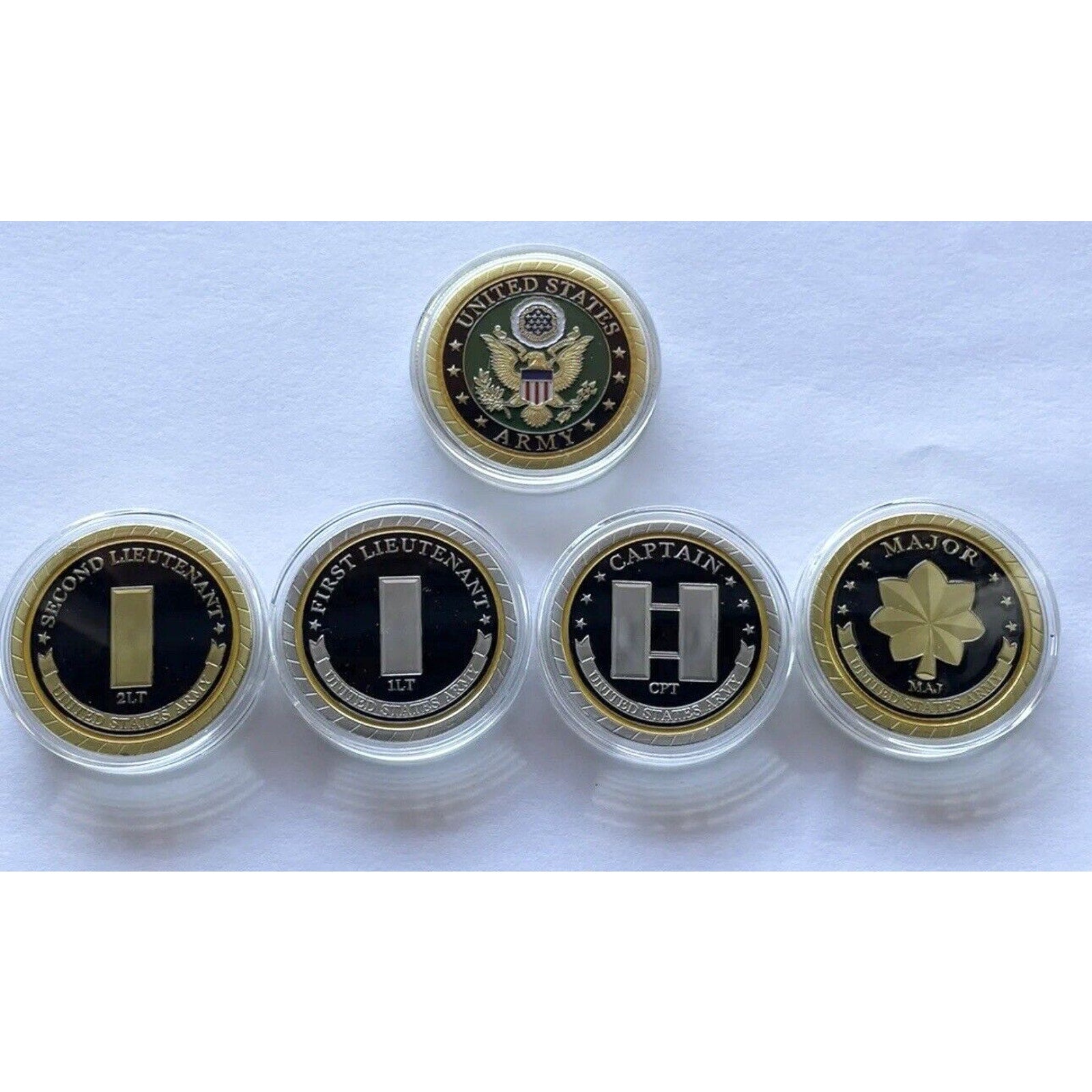 Lot Of US ARMY Rank Officer Promotion 2LT 1LT Lieutenant CPT Captain MAJ