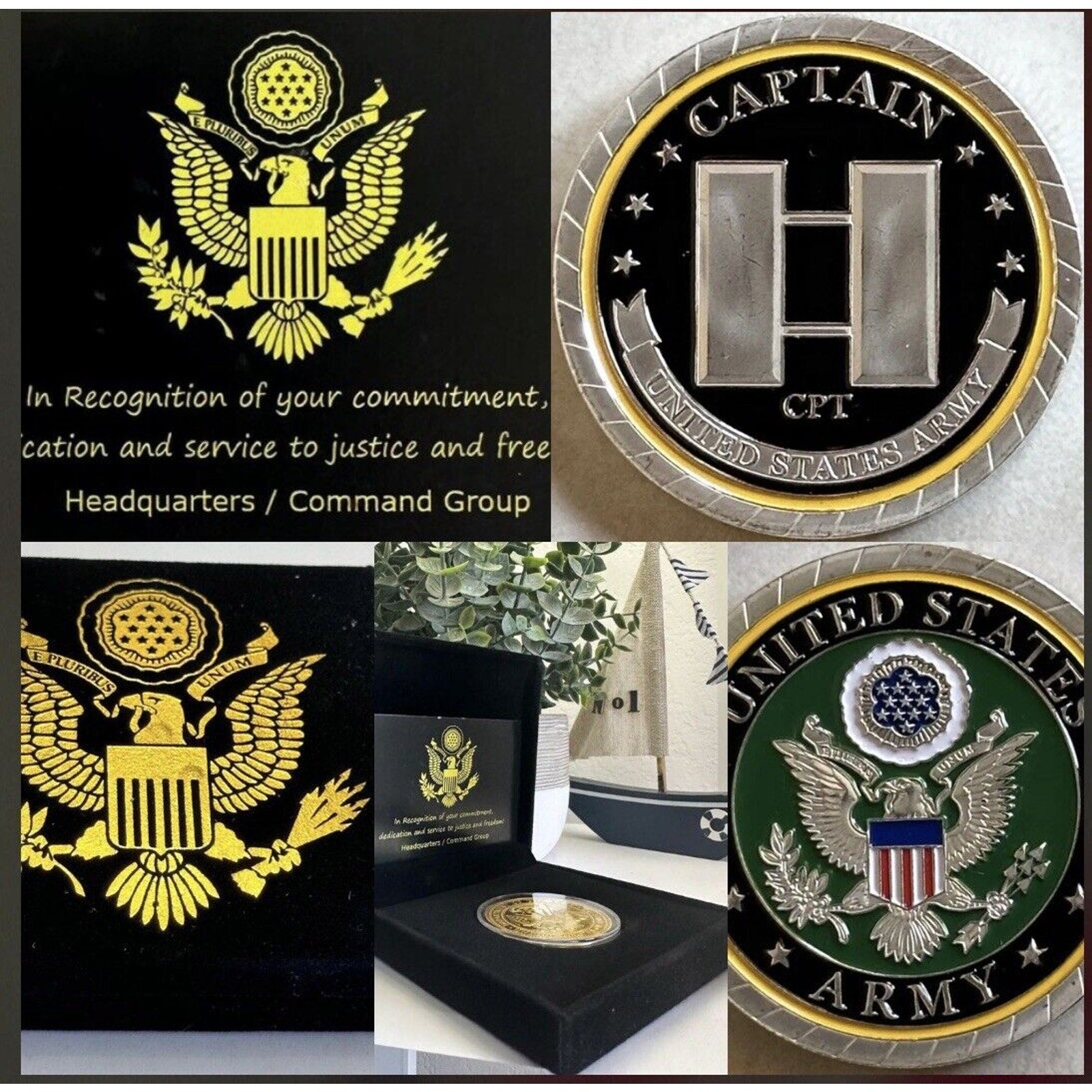 US ARMY CAPTAIN RANK CHALLENGE COIN MILITARY USA